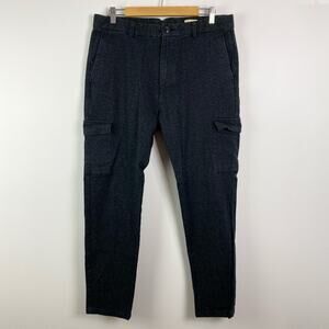 Selected Homme Pants Men's Size 34x32 Heritage Cargo Tapered Black